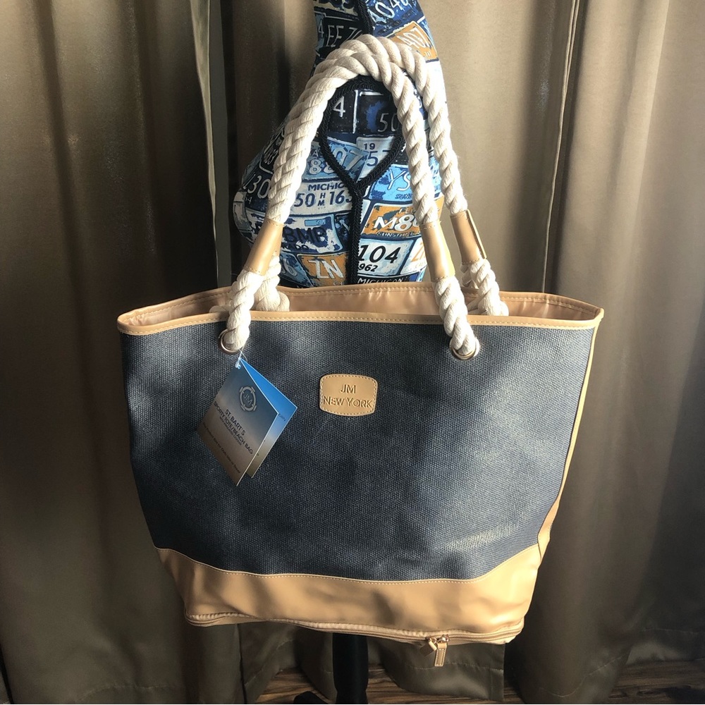 JM New York The Bart’s Sporty Tote Insulated Beach Bag